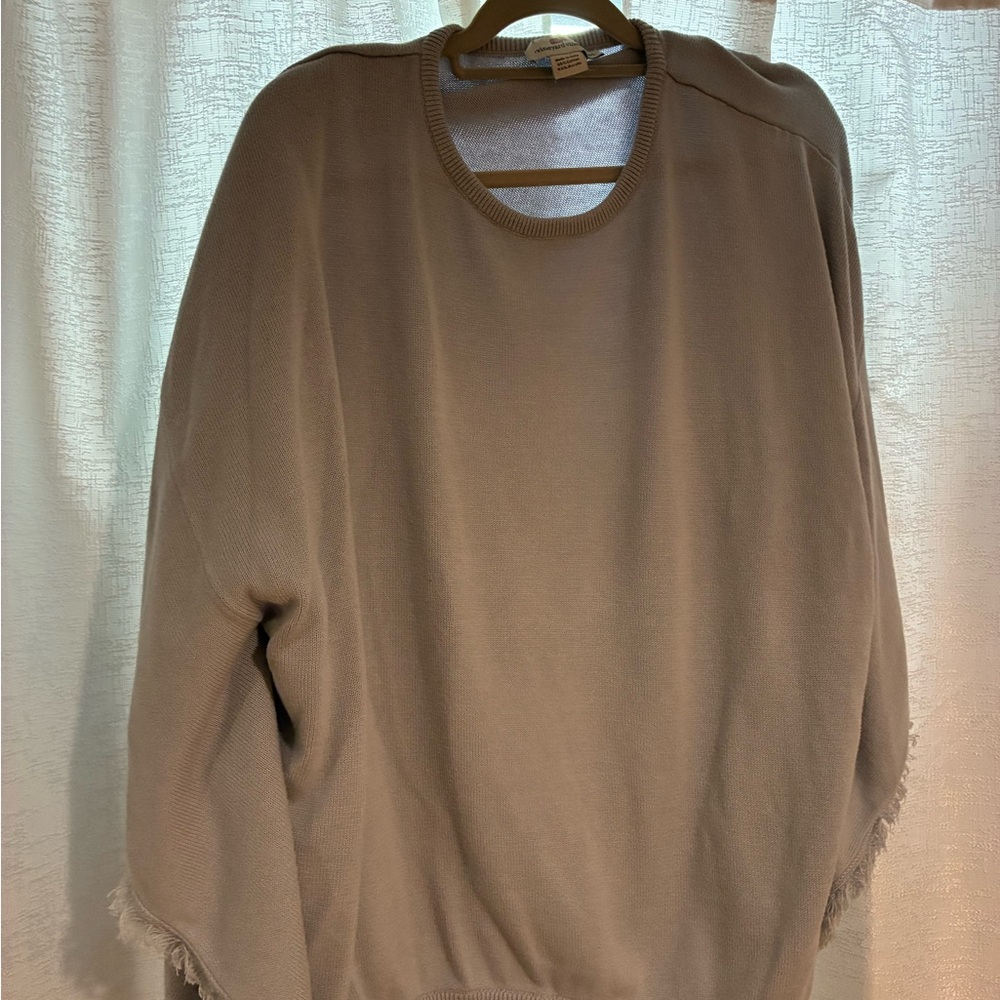 Cozy Gray Poncho Sweater